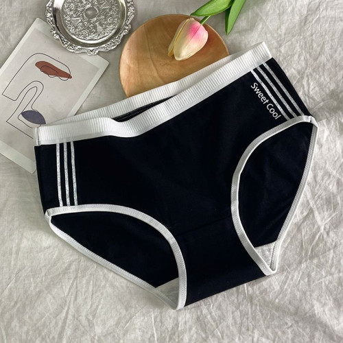 個性純棉內褲女學生2025新款抗菌襠中腰秋冬季透氣少女生三角褲頭 個性純棉內褲女學生2025新款抗菌襠中腰秋冬季透氣少女生三角褲頭