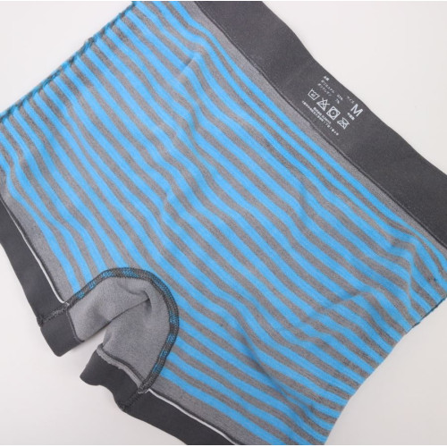 日單男子運動內褲藍條紋無縫跑步騎行防磨登山白菜平角內褲內褲