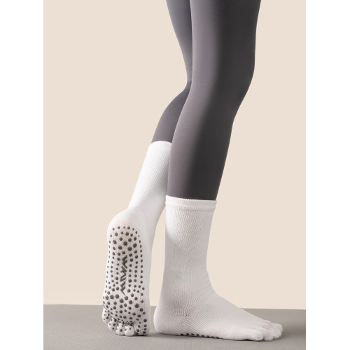 分碼精梳棉瑜珈襪子防滑專業女中筒普拉提秋冬專用健身運動五指襪 分碼精梳棉瑜珈襪子防滑專業女中筒普拉提秋冬專用健身運動五指襪