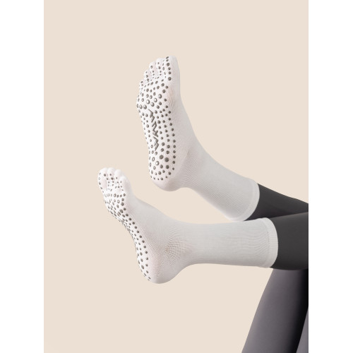 分碼精梳棉瑜珈襪子防滑專業女中筒普拉提秋冬專用健身運動五指襪 分碼精梳棉瑜珈襪子防滑專業女中筒普拉提秋冬專用健身運動五指襪