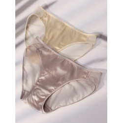 桑蠶絲內褲女士純欲性感網紗透氣素縐緞真絲包臀三角短褲無痕純色