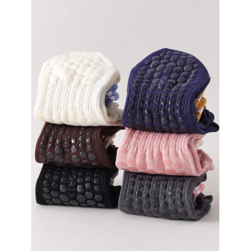 純棉瑜珈襪防滑中筒五指襪女專業普拉提運動襪室內健身分趾地板襪 純棉瑜珈襪防滑中筒五指襪女專業普拉提運動襪室內健身分趾地板襪