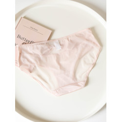 蝴蝶結鏤空~法式少女粉色蕾絲內褲性感純欲緞面冰絲無痕薄款低腰