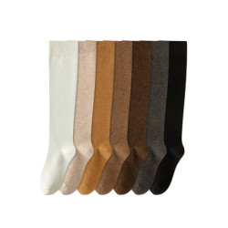 壓力運動小腿襪女高彈抗菌防臭抗起球純色吸汗透氣塑形中筒襪