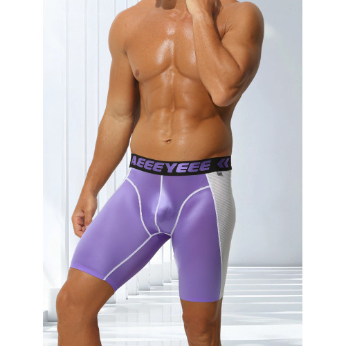 男士運動內褲平角褲低腰冰絲防磨腿加長透氣運動跑步大碼四角短褲 男士運動內褲平角褲低腰冰絲防磨腿加長透氣運動跑步大碼四角短褲