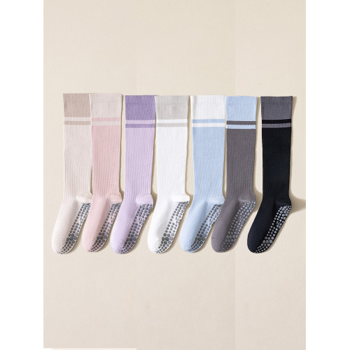 秋冬瑜珈襪子防滑專業女長筒普拉提專用訓練運動健身壓力瑜珈襪套 秋冬瑜珈襪子防滑專業女長筒普拉提專用訓練運動健身壓力瑜珈襪套