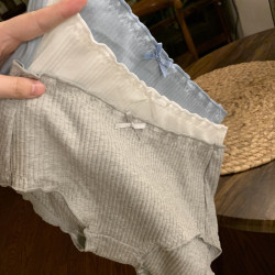 日式進口無印內褲女秋純棉抗菌性感女士全棉女生中腰秋冬無痕透氣