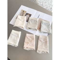 AMAZING柔軟*天絲棉內褲女親膚肌底中腰包臀蕾絲輕奢面料三角褲