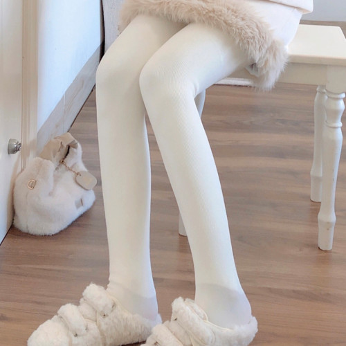 秋冬季加絨白色連褲襪女加厚菸灰色打底褲襪保暖踩腳襪米白色絲襪 秋冬季加絨白色連褲襪女加厚菸灰色打底褲襪保暖踩腳襪米白色絲襪