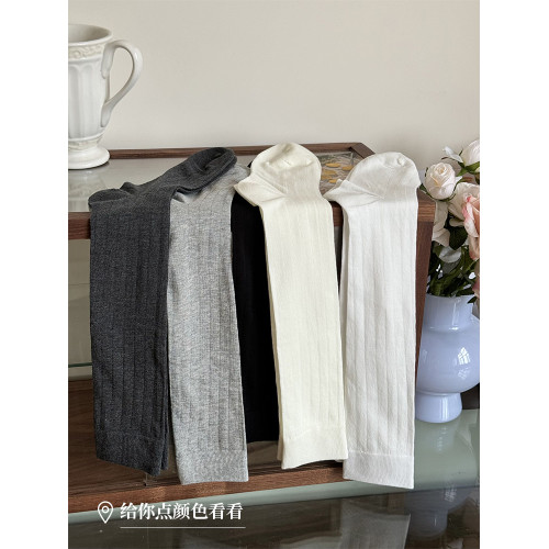 灰色襪子女士春秋季日系jk小腿襪芭蕾風堆堆襪純色及膝長筒襪秋天 灰色襪子女士春秋季日系jk小腿襪芭蕾風堆堆襪純色及膝長筒襪秋天