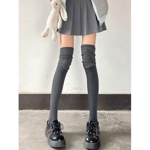 夜間教習室過膝襪子女春秋堆堆襪秋冬長筒拼接高筒白ins潮長靴襪 夜間教習室過膝襪子女春秋堆堆襪秋冬長筒拼接高筒白ins潮長靴襪