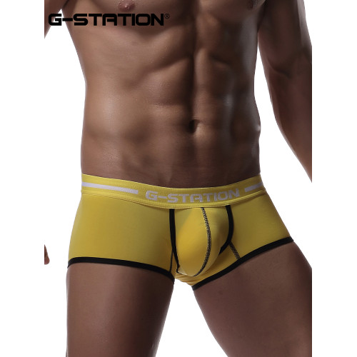 G-STATION絲滑舒適男士平角褲柔軟透氣速乾基礎款低腰四角內褲衩