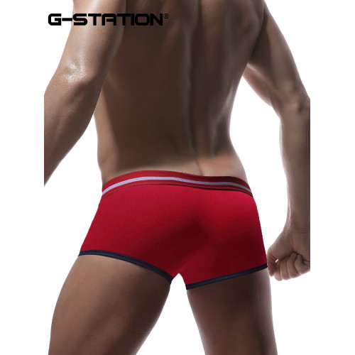 G-STATION絲滑舒適男士平角褲柔軟透氣速乾基礎款低腰四角內褲衩