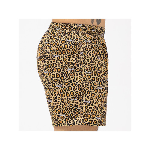 豹紋阿羅褲純棉男士寬松四角內褲頭女居家情侶短睡褲大褲衩孖菸通