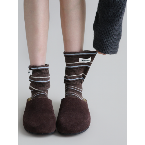 這雙復古條紋超有feel!拿捏氛圍感~.時尚條紋拼接字母標簽堆堆襪 這雙復古條紋超有feel!拿捏氛圍感~.時尚條紋拼接字母標簽堆堆襪