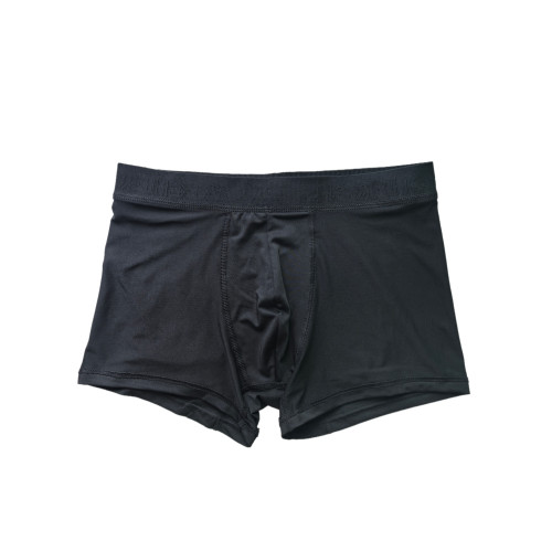 美悅奕大碼男士運動內褲健身跑步冰絲速乾透氣抗菌純黑色四角褲 美悅奕大碼男士運動內褲健身跑步冰絲速乾透氣抗菌純黑色四角褲