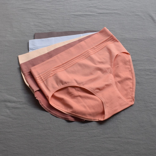 花色折釦Y~ummie純色高腰三角褲女無縫高彈健身運動內褲瑜珈舞蹈