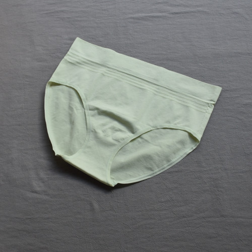 花色折釦Y~ummie純色高腰三角褲女無縫高彈健身運動內褲瑜珈舞蹈