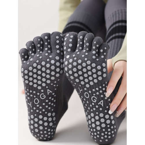 長筒五指瑜珈襪女專業防滑普拉提小腿襪安可拉紅分趾運動健身長襪 長筒五指瑜珈襪女專業防滑普拉提小腿襪安可拉紅分趾運動健身長襪