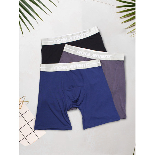 男士內褲加大碼加肥佬運動底褲跑步速乾加長款防磨腿長腿平角褲衩