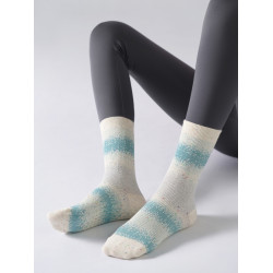 圓頭瑜珈襪防滑專業女彩色多巴胺漸變撞色中筒純棉普拉提運動襪子