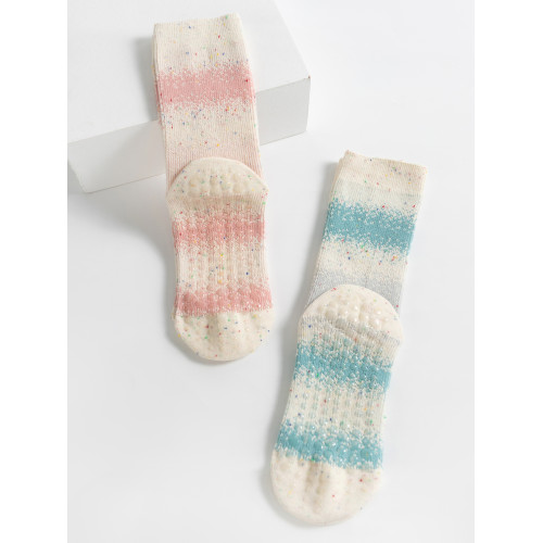 圓頭瑜珈襪防滑專業女彩色多巴胺漸變撞色中筒純棉普拉提運動襪子 圓頭瑜珈襪防滑專業女彩色多巴胺漸變撞色中筒純棉普拉提運動襪子