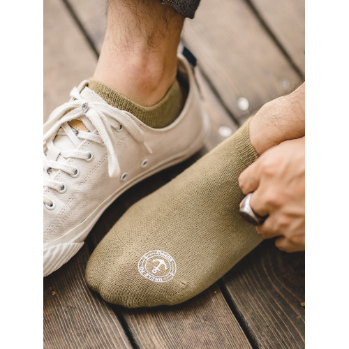 馬登工裝美式復古矽膠防滑精梳棉船襪短襪美式純色吸汗薄襪子夏男