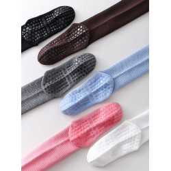 長筒壓力瑜珈襪子專業防滑小腿襪雙羅口普拉提室內運動健身專業襪