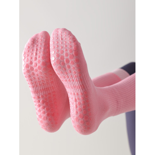 長筒壓力瑜珈襪子專業防滑小腿襪雙羅口普拉提室內運動健身專業襪 長筒壓力瑜珈襪子專業防滑小腿襪雙羅口普拉提室內運動健身專業襪