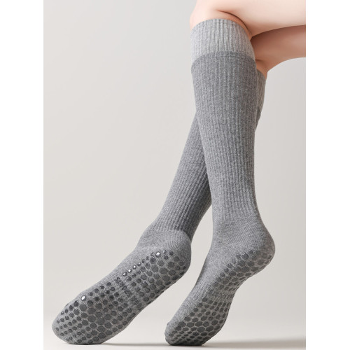 長筒壓力瑜珈襪子專業防滑小腿襪雙羅口普拉提室內運動健身專業襪 長筒壓力瑜珈襪子專業防滑小腿襪雙羅口普拉提室內運動健身專業襪