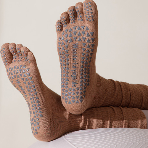 美拉德色瑜珈襪五指長筒襪專業防滑小腿堆堆顯瘦普拉提運動健身襪 美拉德色瑜珈襪五指長筒襪專業防滑小腿堆堆顯瘦普拉提運動健身襪