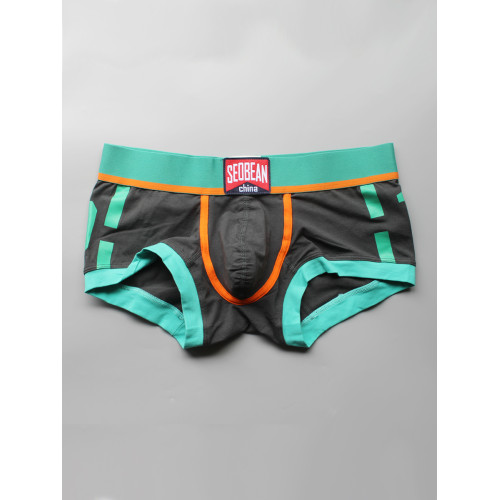 低腰U凸囊袋男平角內褲青年純棉透氣緊身性感四角褲頭運動內褲潮 低腰U凸囊袋男平角內褲青年純棉透氣緊身性感四角褲頭運動內褲潮