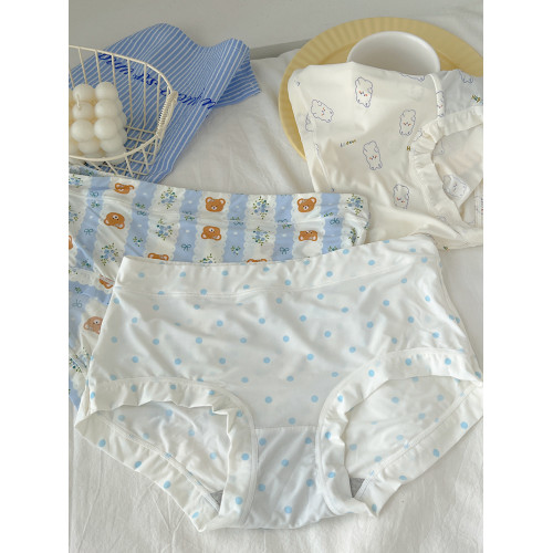 /海的女兒/內褲女冰絲無痕牛嬭絲藍色可愛甜美日系少女2025新款