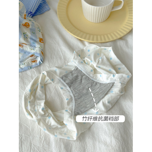 /海的女兒/內褲女冰絲無痕牛嬭絲藍色可愛甜美日系少女2025新款