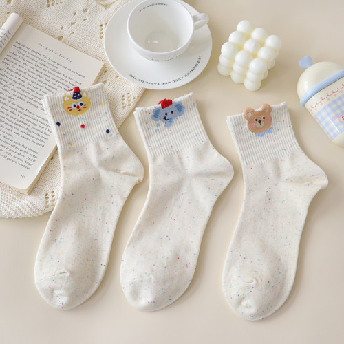 卡通立體襪子女春秋中筒襪純棉點子紗運動學生襪秋冬百搭可愛少女 卡通立體襪子女春秋中筒襪純棉點子紗運動學生襪秋冬百搭可愛少女