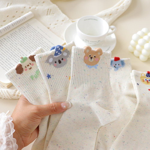 卡通立體襪子女春秋中筒襪純棉點子紗運動學生襪秋冬百搭可愛少女 卡通立體襪子女春秋中筒襪純棉點子紗運動學生襪秋冬百搭可愛少女