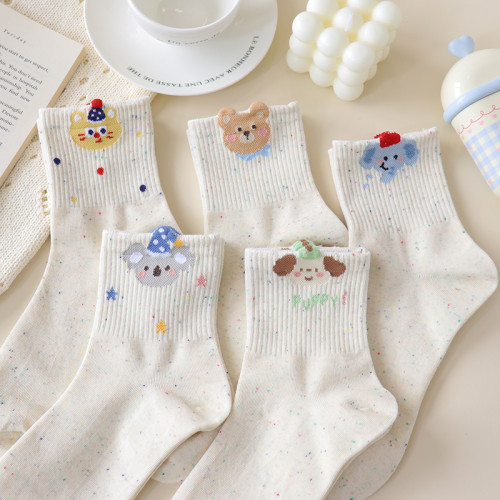 卡通立體襪子女春秋中筒襪純棉點子紗運動學生襪秋冬百搭可愛少女 卡通立體襪子女春秋中筒襪純棉點子紗運動學生襪秋冬百搭可愛少女