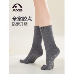 愛暇步瑜珈襪秋冬五指襪防滑專業女普拉提運動健身襪子中筒防滑襪