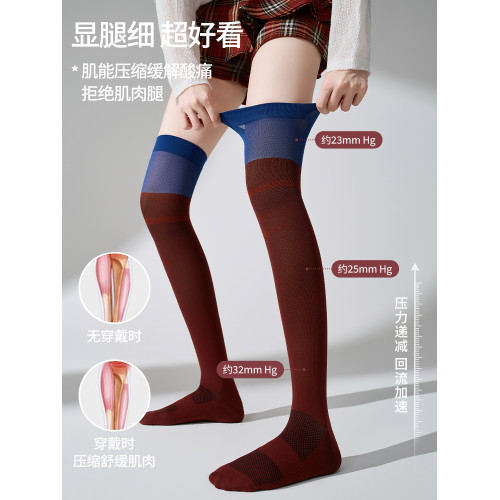 秋冬專業運動壓力小腿襪戶外徒步登山騎行瑜珈網球襪女長筒過膝襪 秋冬專業運動壓力小腿襪戶外徒步登山騎行瑜珈網球襪女長筒過膝襪