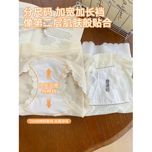 微內薇田園ins風A類棉平角內褲女純棉加長襠10A抑菌透氣大碼短褲 微內薇田園ins風A類棉平角內褲女純棉加長襠10A抑菌透氣大碼短褲