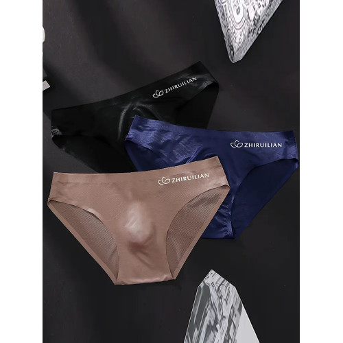 運動冰絲無痕男士隱形內褲字母2025新款性感男生透氣無痕三角短褲 運動冰絲無痕男士隱形內褲字母2025新款性感男生透氣無痕三角短褲