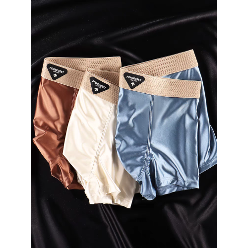 男士內褲冰絲四角褲青少年男生輕奢緞面夏季薄款透氣平角褲2025款 男士內褲冰絲四角褲青少年男生輕奢緞面夏季薄款透氣平角褲2025款