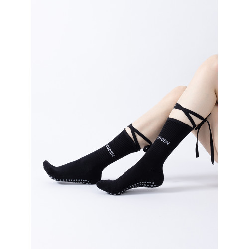 新款瑜珈襪子長筒綁帶運動襪高筒防滑專業地板襪普拉提舞蹈襪女秋 新款瑜珈襪子長筒綁帶運動襪高筒防滑專業地板襪普拉提舞蹈襪女秋