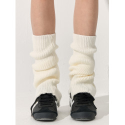 DCW秋冬新款運動瑜珈襪套女顯腿瘦加厚保暖普拉提健身針織堆堆襪