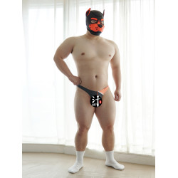 初汁性感 拼接丁字褲低腰內褲薄款冰絲彈大碼熊男透氣微透