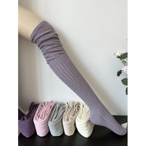香芋紫色竪紋拼接過膝長筒襪女春秋季時髦堆曡復古苔蘚綠色高筒襪 香芋紫色竪紋拼接過膝長筒襪女春秋季時髦堆曡復古苔蘚綠色高筒襪