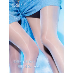 汲潤「珠光·人魚姬」超薄3D珠光細閃連褲襪無縫襠薄荷曼波絲襪
