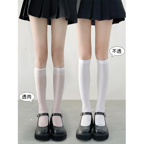 白色襪子女中筒夏季天鵞絨小腿襪jk過膝絲襪長筒襪高筒春秋薄款 白色襪子女中筒夏季天鵞絨小腿襪jk過膝絲襪長筒襪高筒春秋薄款