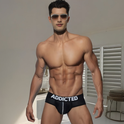 內褲男三角分倉凸囊袋透氣低腰提臀網眼青年純色簡約性感時尚性感 內褲男三角分倉凸囊袋透氣低腰提臀網眼青年純色簡約性感時尚性感