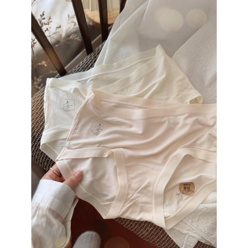 【100s桑蠶絲】治瘉系裸感肌無痕莫代爾棉少女內褲女士超薄大彈力